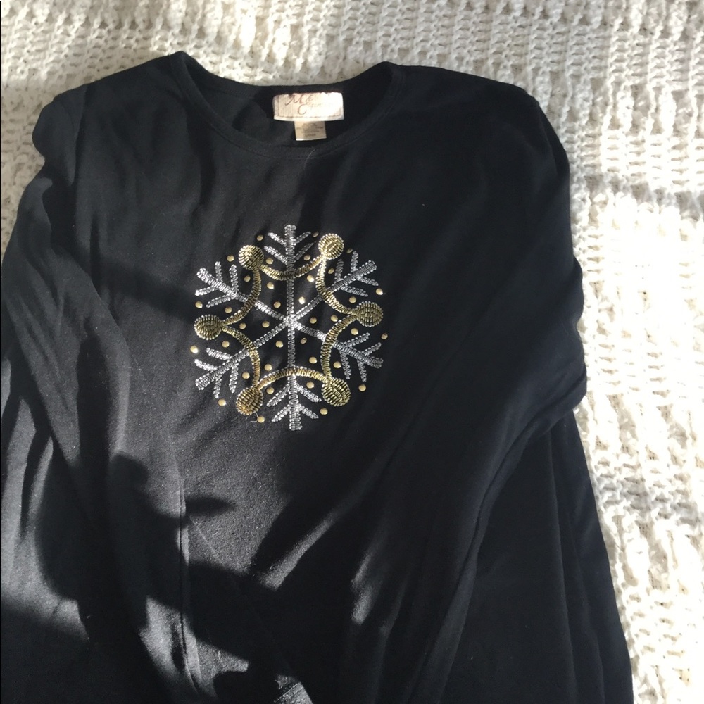 Women's McCC Sports Black Sequined Longsleeve T